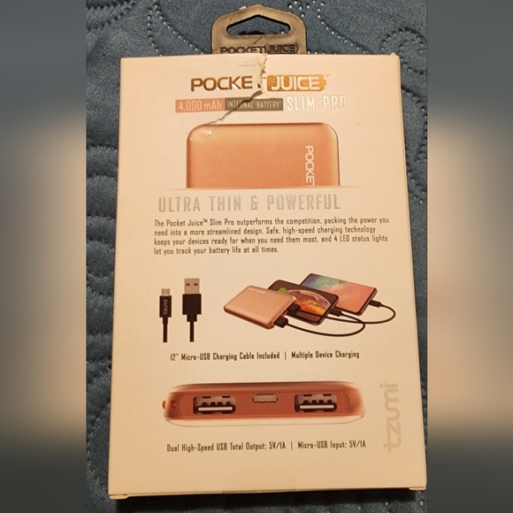 Pocket Juice Slim Pro Power Bank - Rose Gold - Picture 2 of 2